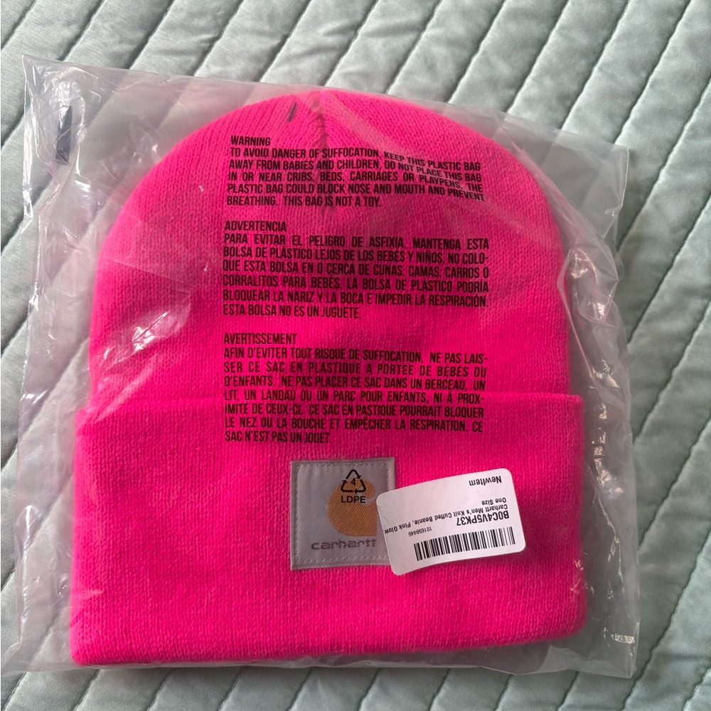 NWT Neon Pink Carhartt Beanie